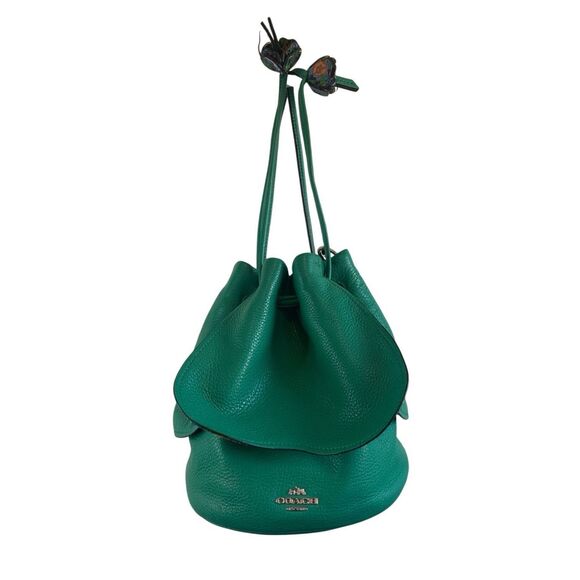 Coach Petal Leather Bucket Bag - Picture 2 of 14